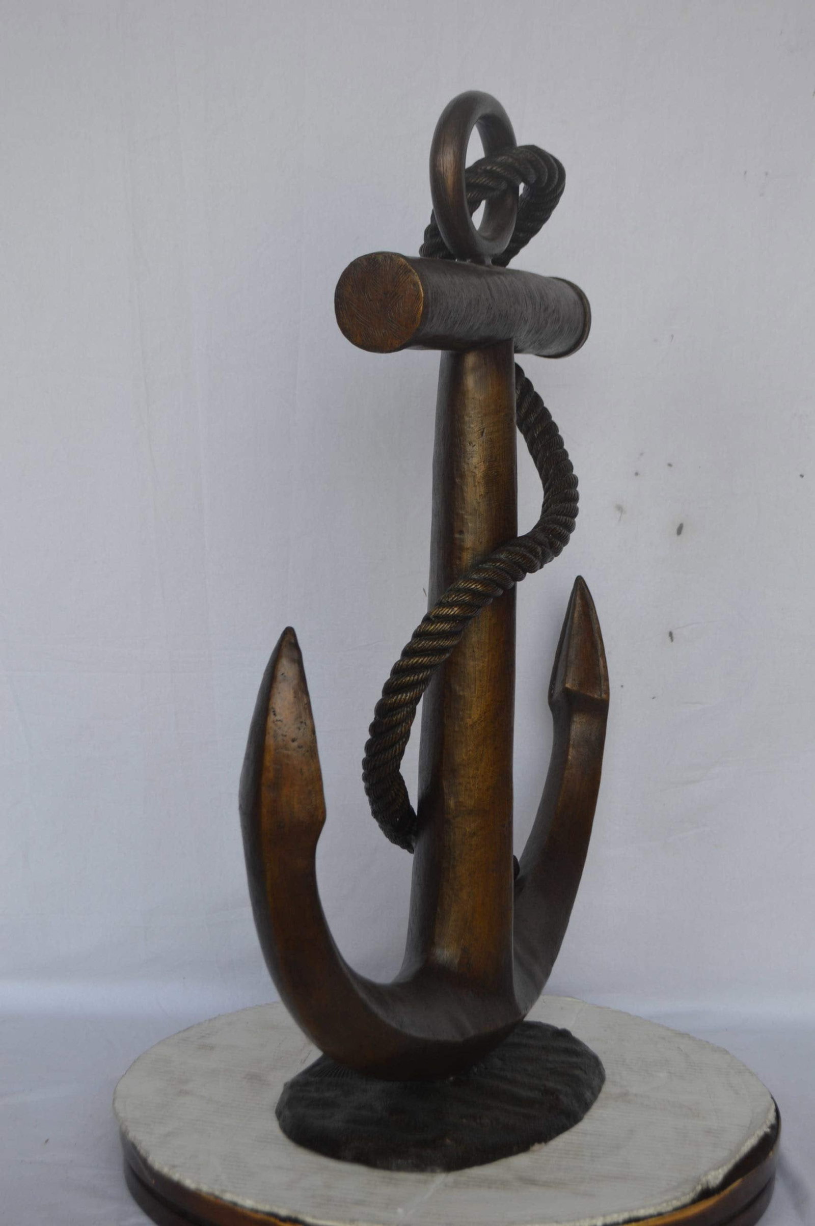 Anchor bronze statue - Size: 28"L x 11"W x 36"H. - 7