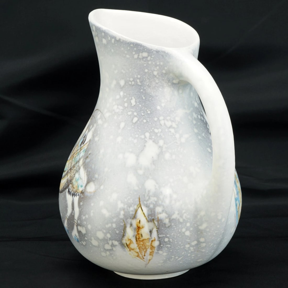 1950s Sascha Brastoff Pitcher Hand Painted - 7