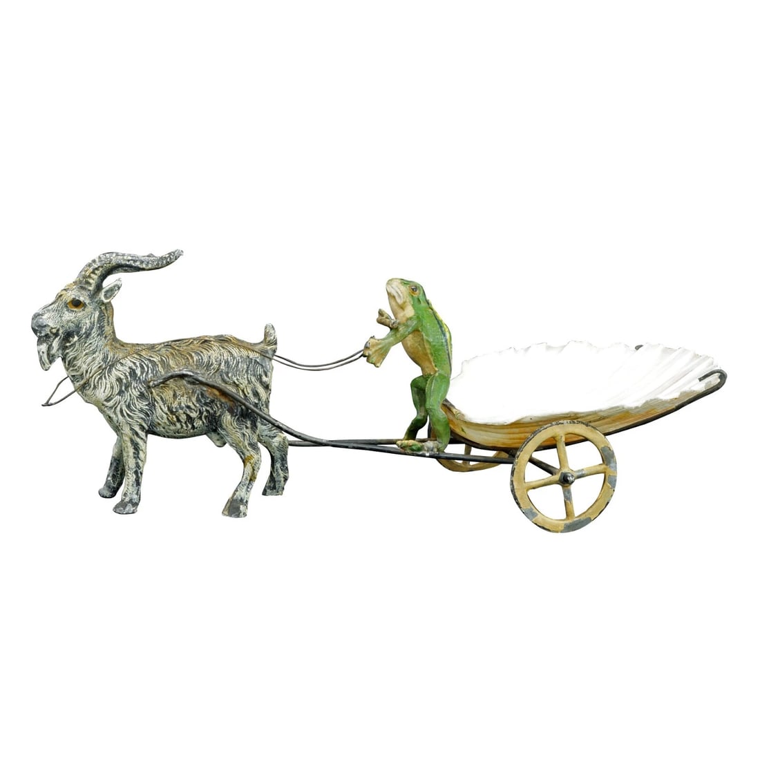 19th C Viennese Cold Painted Goat Cart - 2