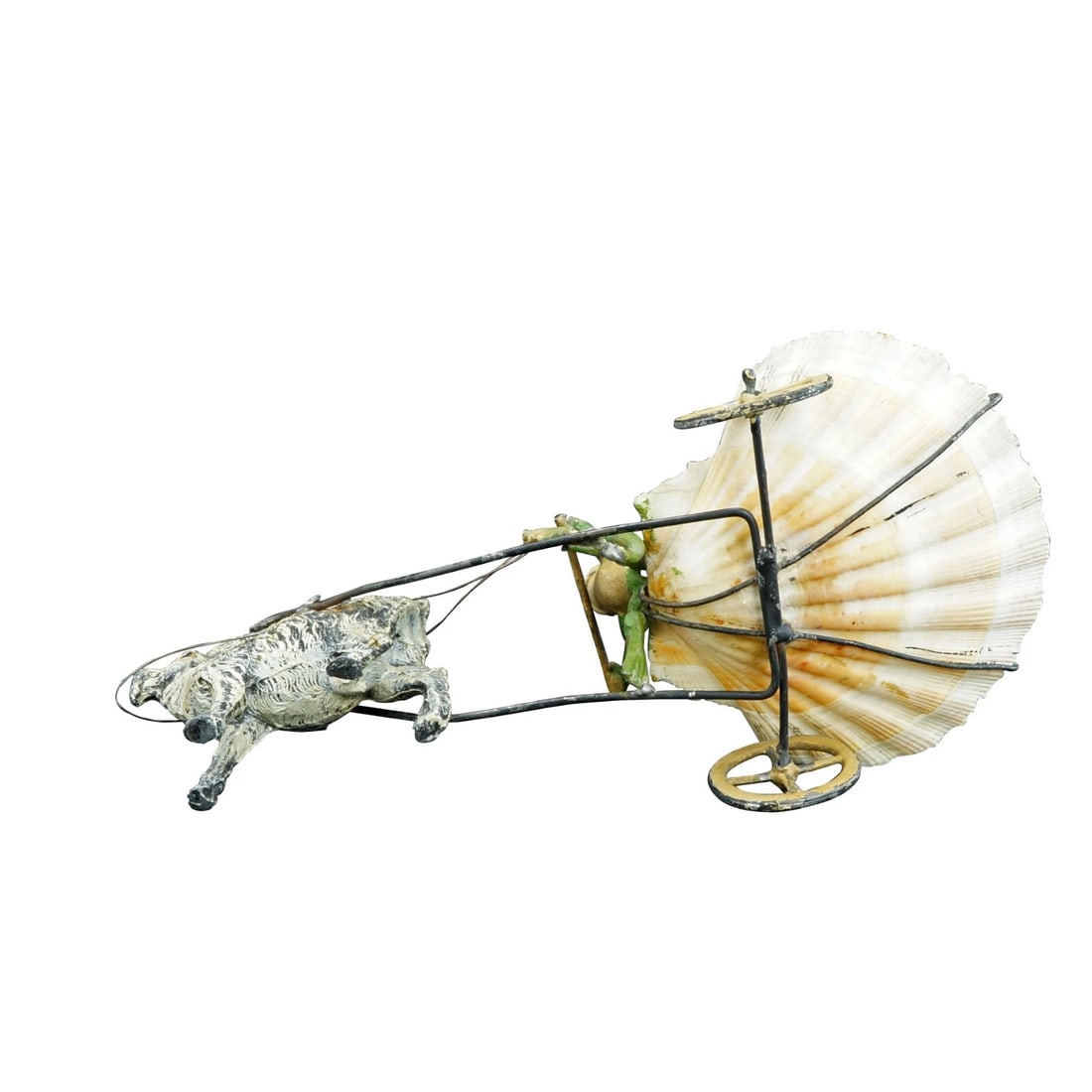 19th C Viennese Cold Painted Goat Cart - 4