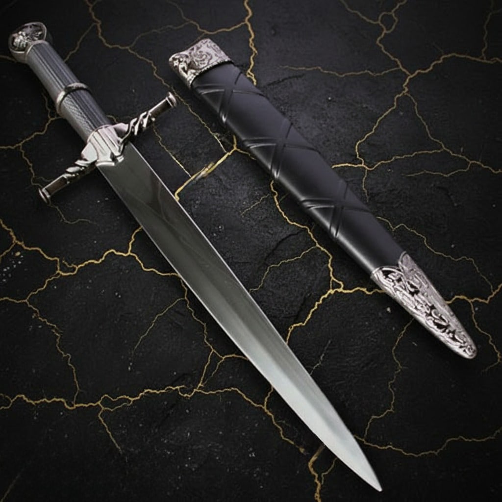 16" Steel Blade Renaissance Dagger Fixed Blade Medieval Style Weapon - 2