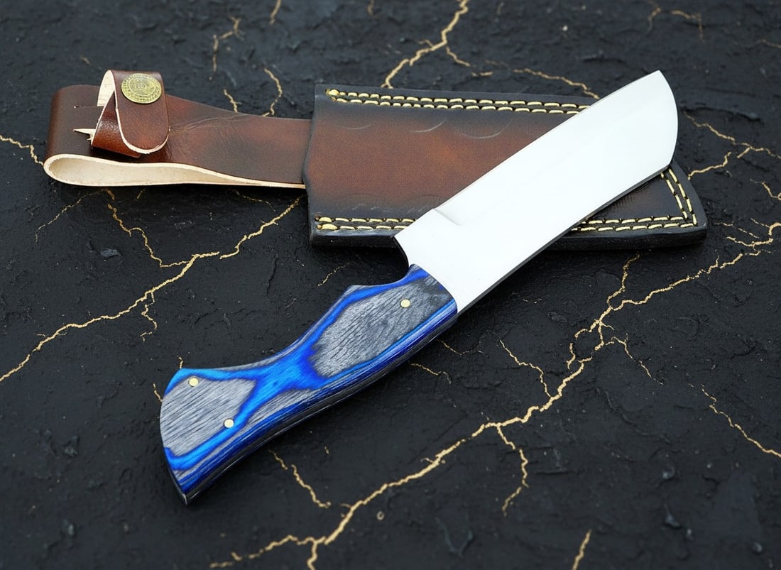 Custom D2 Steel Handmade Fixed Blade Hunting Knife Wood Camping Tool - 2