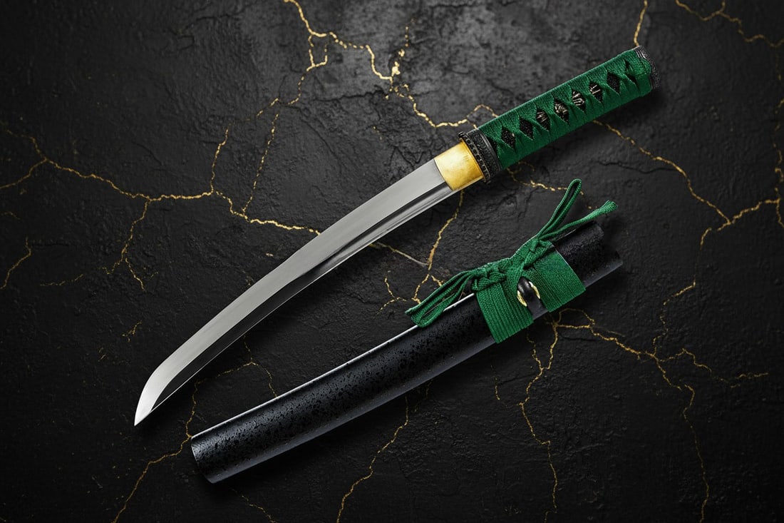 20" Handmade T10 Steel Tanto Short Sword Japanese Tactical Self-Defense Blade - 2