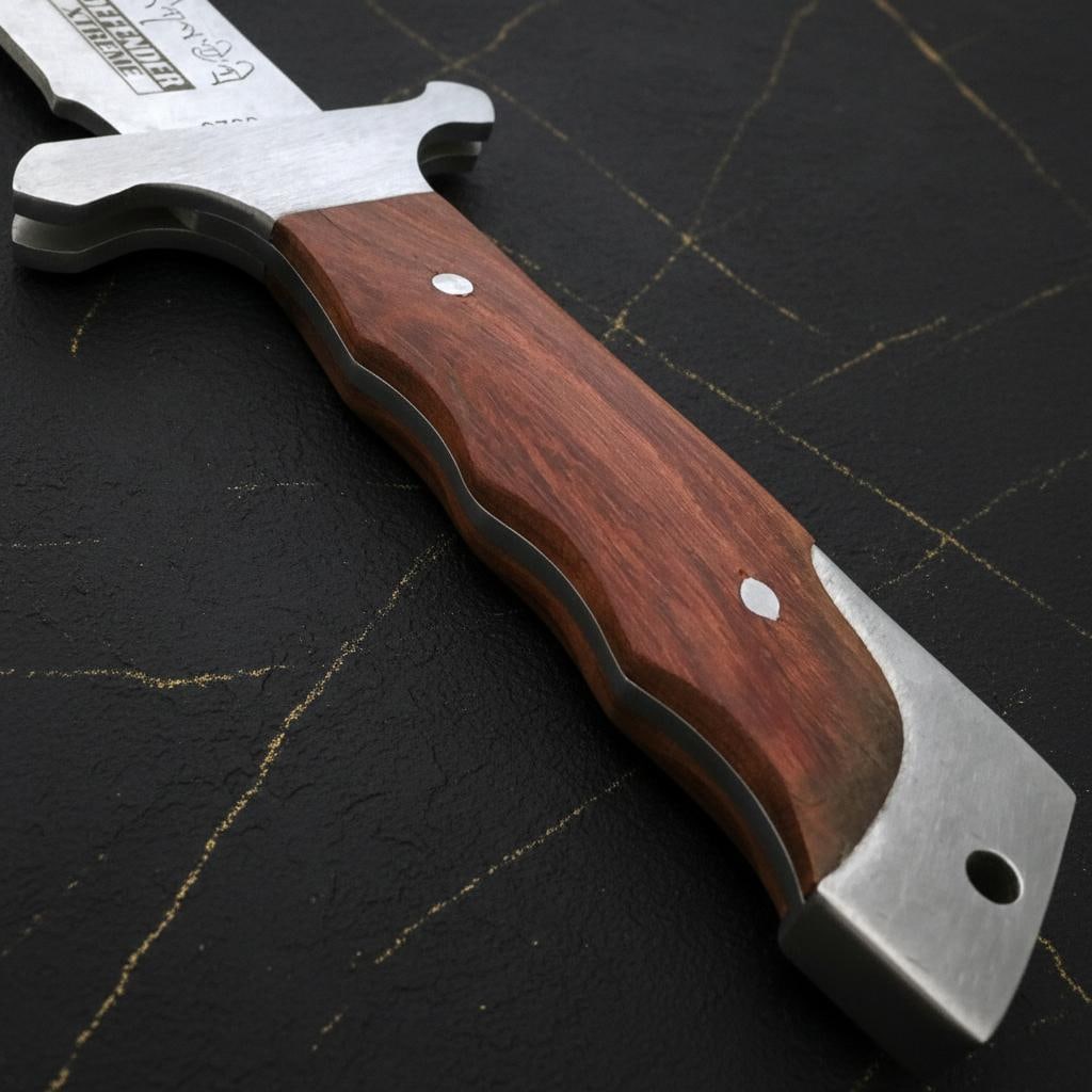 18 Inch Full Tang Combat Machete Knife with Wood Handle Outdoor Hunting Sword and Sheath - 3