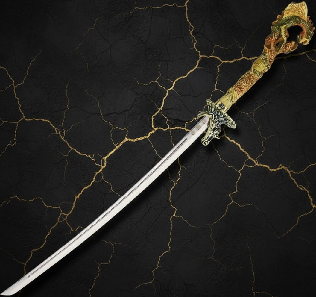 27.5" Decorative Stainless Steel Katana Unsharpened Display Samurai Sword - 2