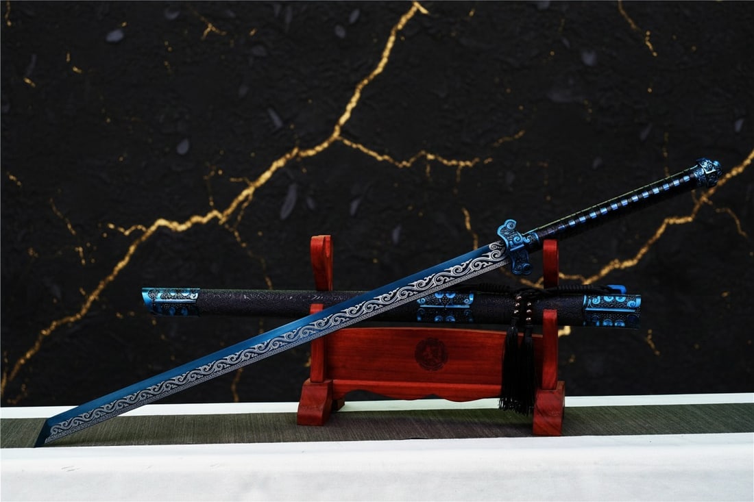 Hand-Forged 1095 Steel Ninja Katana Functional Straight Japanese Broadsword - 3