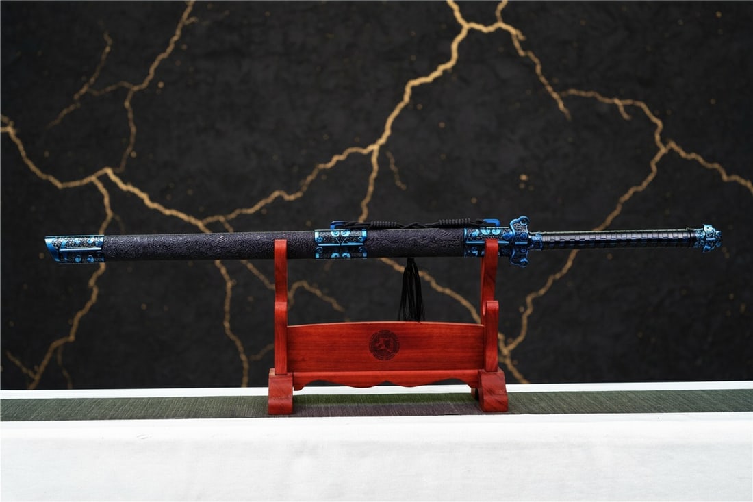 Hand-Forged 1095 Steel Ninja Katana Functional Straight Japanese Broadsword - 4