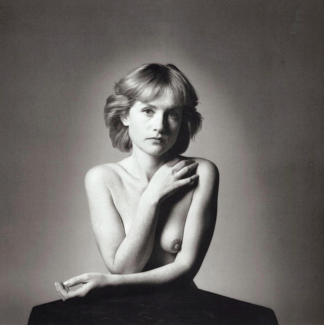 JEANLOUP SIEFF- Isabelle Huppert, Paris, 1956: Title: JEANLOUP SIEFF- Isabelle Huppert, Paris, 1956 Description: Artist: JEANLOUP SIEFF Print Title Isabelle Huppert, Paris, 1956 Medium: Duotone Print Printed 1980's in France Image size (inches)