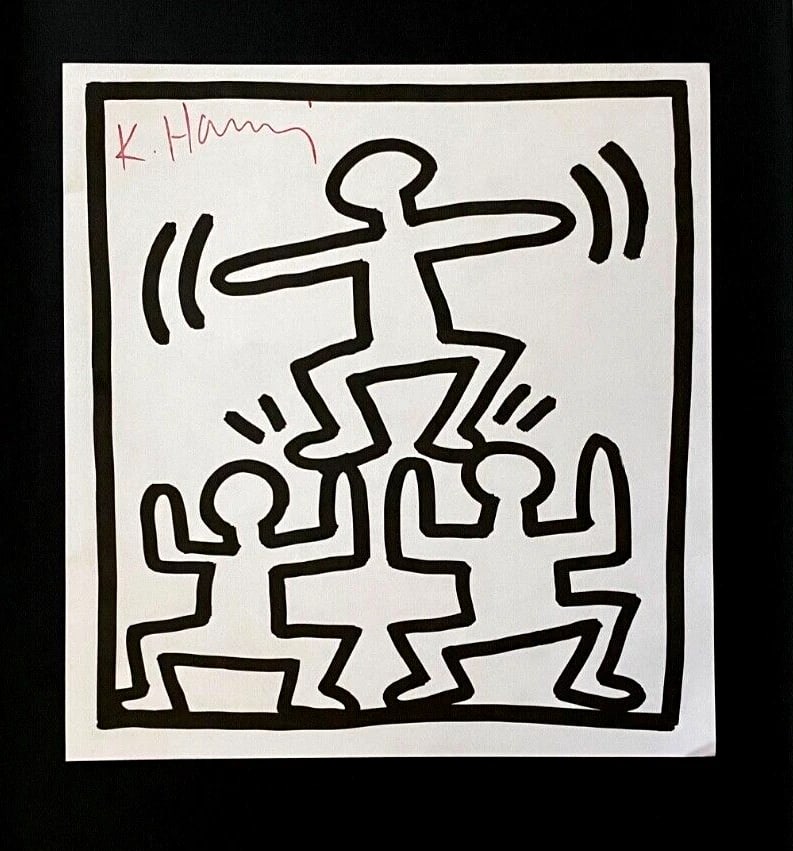 Keith Haring | Vintage & Scarce Print Signed Mounted & Framed 14x11 - 2