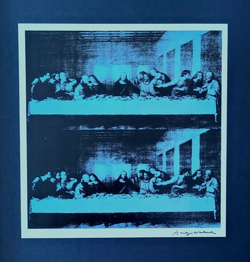 Andy Warhol " Last Supper " Vintage Signed Print + Mounted & Framed - 2