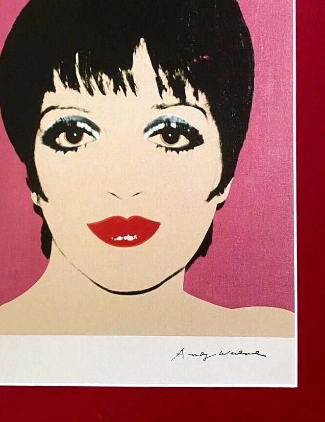 ANDY WARHOL x LIZA MINNELLI - ICONIC VINTAGE PRINT - SIGNED, MATTED & FRAMED! - 2