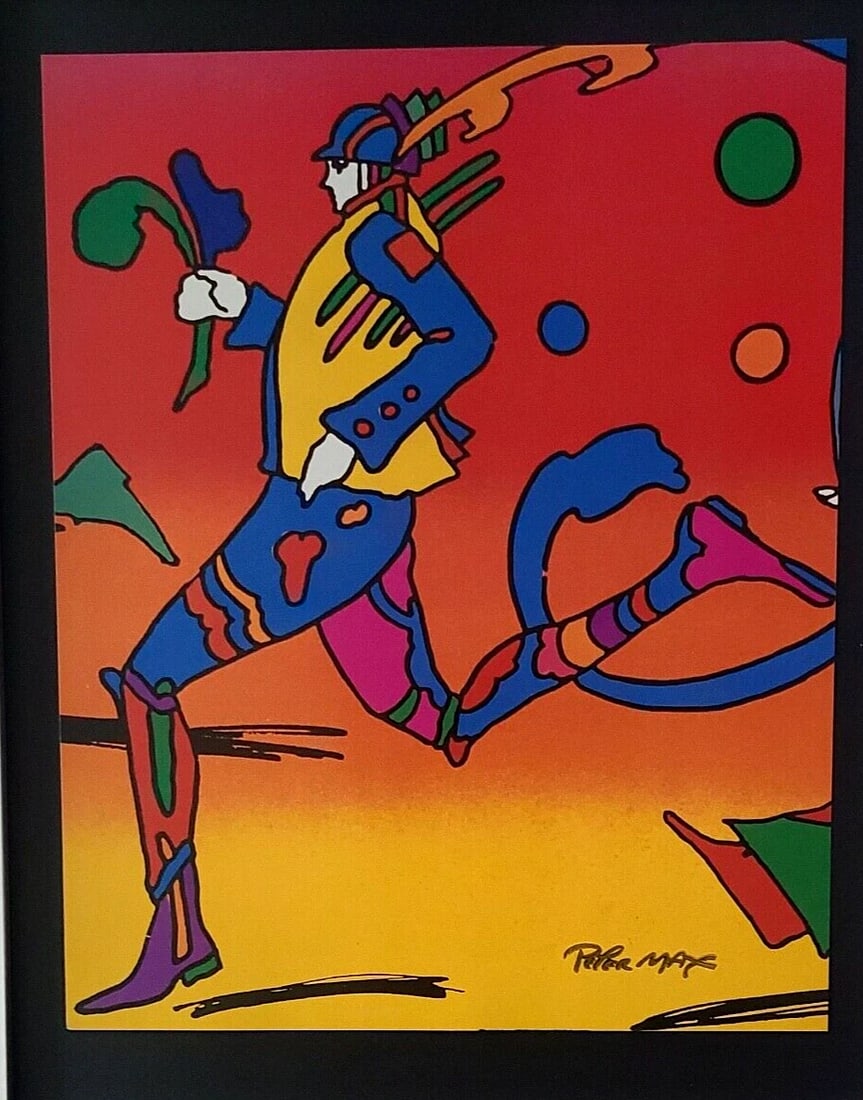 Peter Max | Vintage Print Signed | Mounted & Framed in New Silver - 2