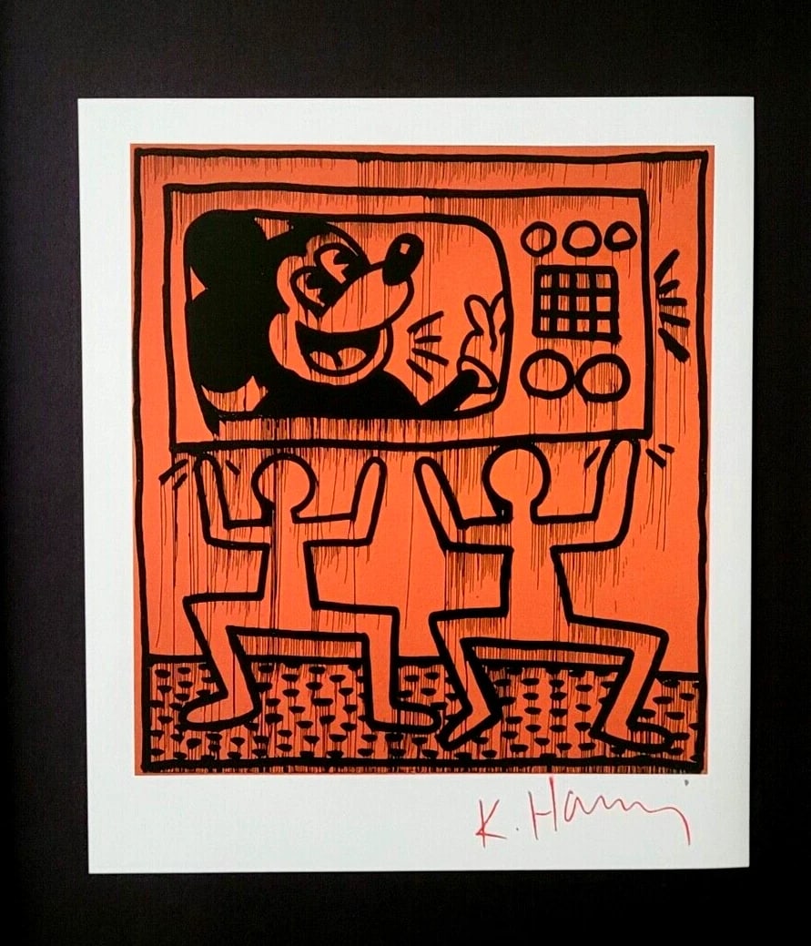 Keith Haring | Vintage Print Signed | Mounted & Framed in Silver Buy it Now ! TS - 2