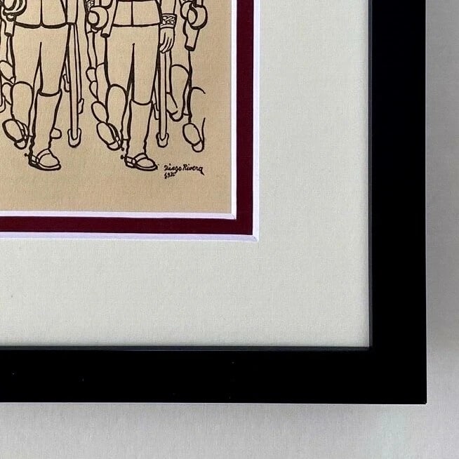 DIEGO RIVERA ORIGINAL 1938 SIGNED ON THE PLATE GRAVURE TO BE FRAMED AT 8X10 - 2