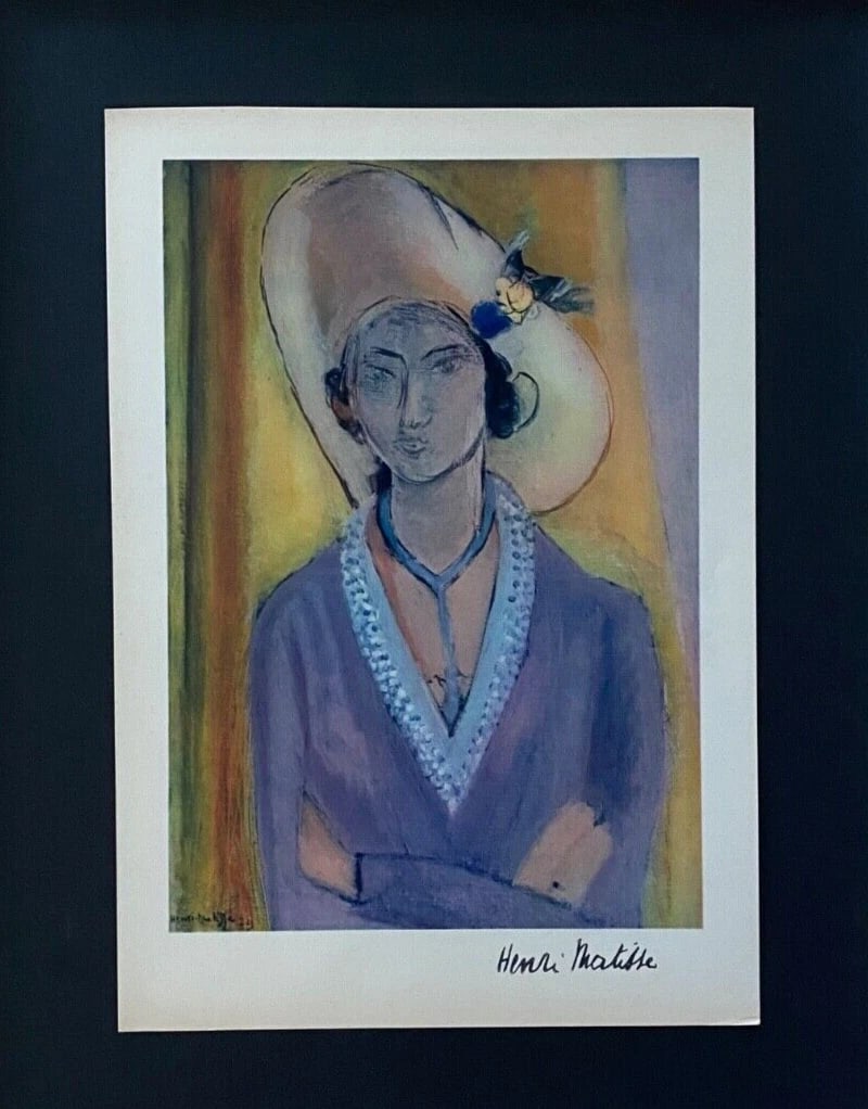 HENRI MATISSE + VINTAGE 1948 BEAUTIFUL SIGNED PRINT + FRAMED - 2
