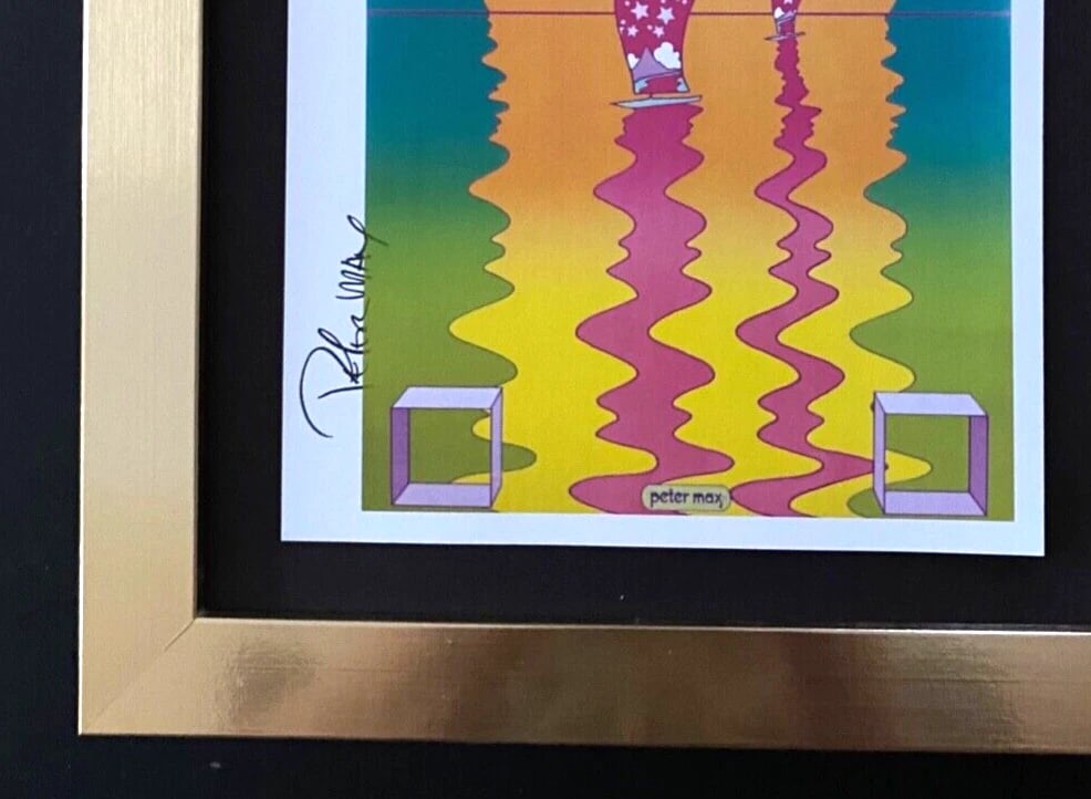 Peter Max | Vintage Print Signed | Mounted in a New 10x8 in Frame - 2