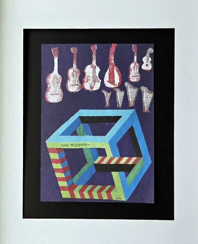 PEDRO FRIEDEBERG VINTAGE SIGNED PRINT + ICONIC SURREAL + FRAMED ART - 2