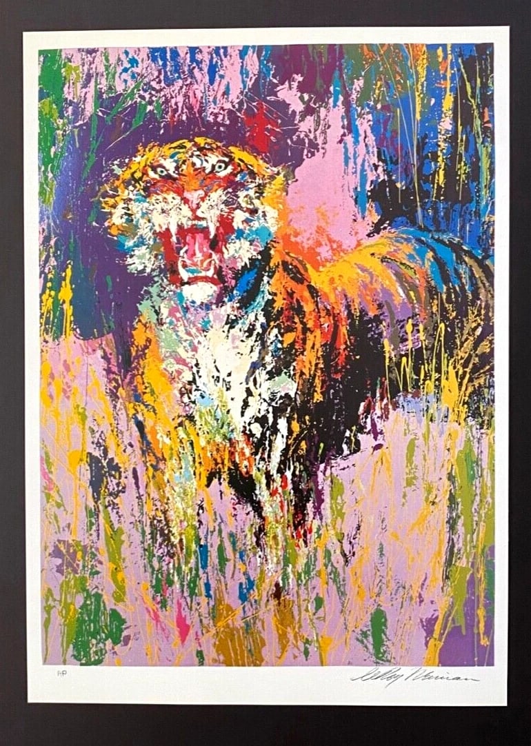 LeRoy Neiman " Bengal Tiger " Signed Pop Art Mounted and Framed! - 2