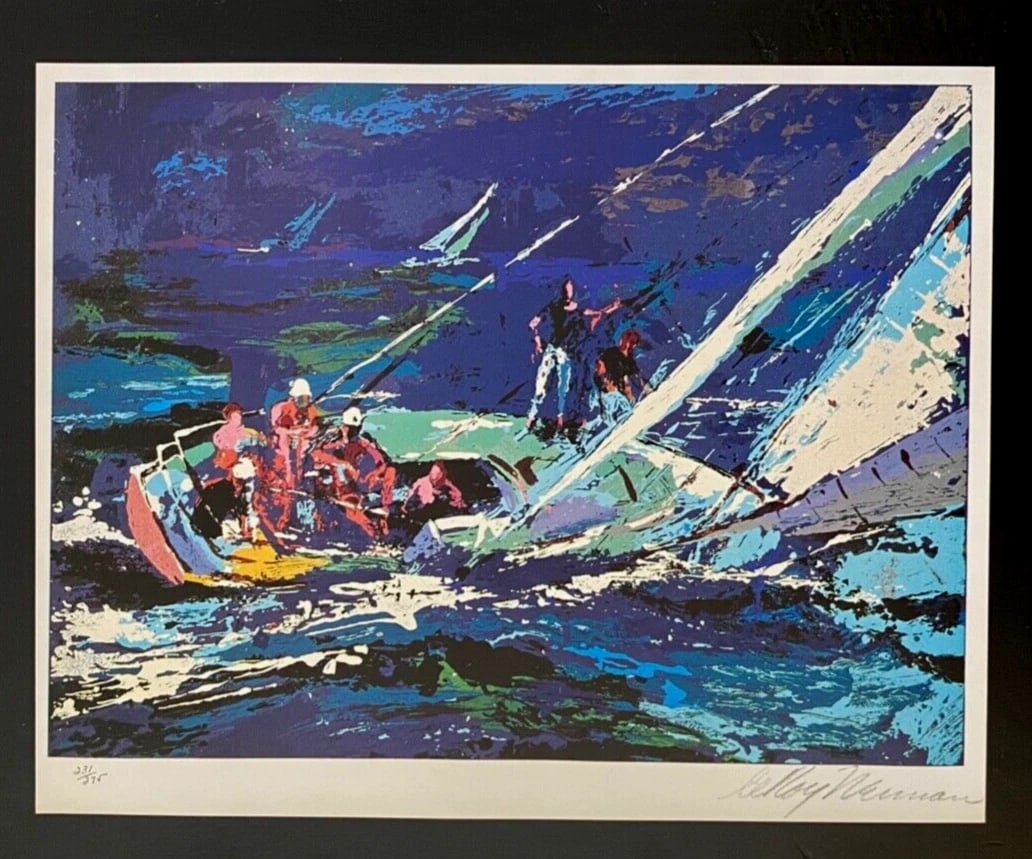 LeRoy Neiman "Sailing" Signed Pop Art Mounted and Framed! - 2