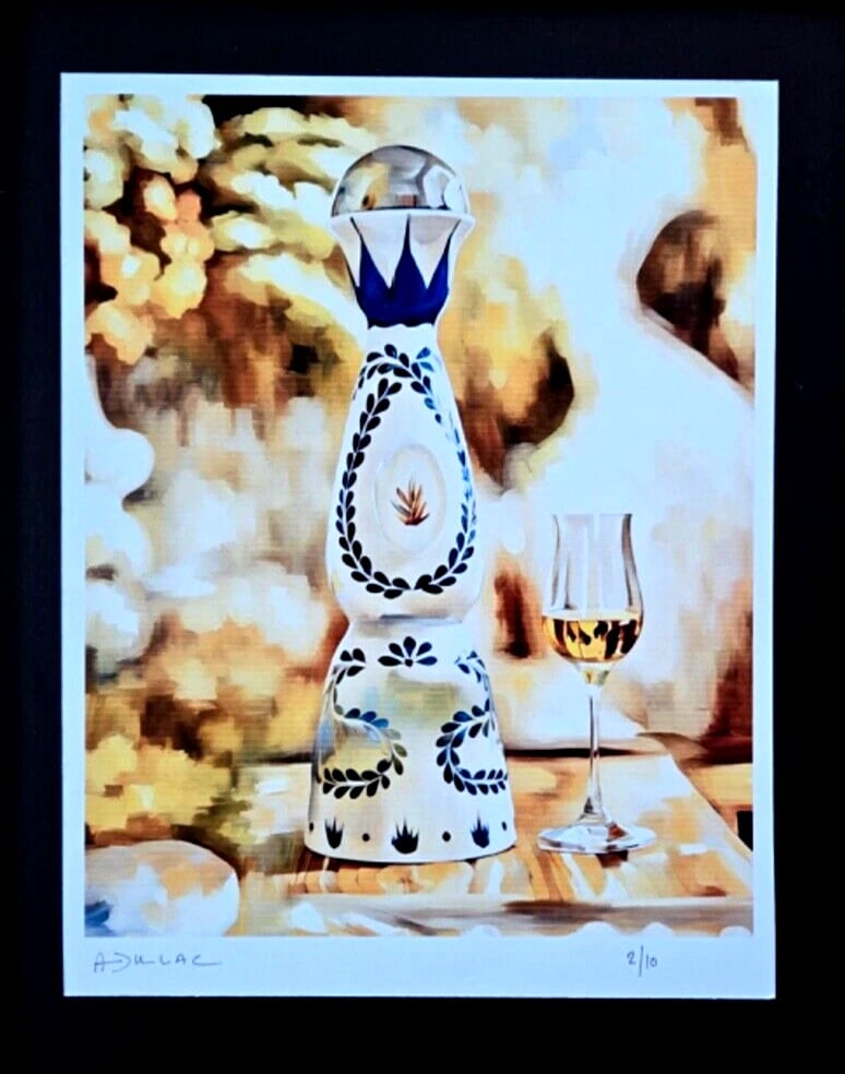 ALEXANDER DULAC | TEQUILA CLASE AZUL Hand Signed Authentic Print Ed. of 10 | COA - 2