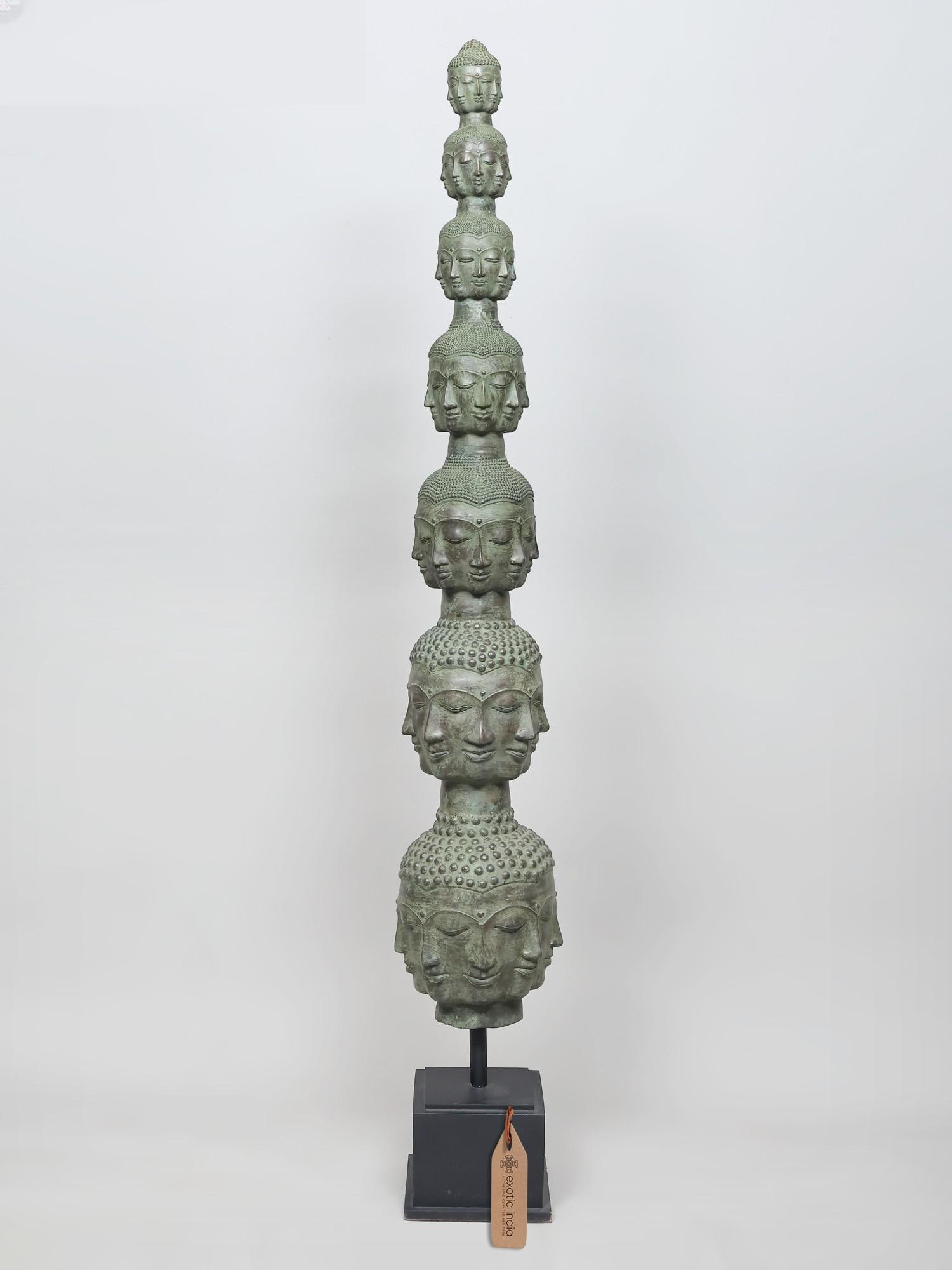 63" Large Tower of Tranquility: 56 Buddha Heads | From Indonesia: Title: 63" Large Tower of Tranquility: 56 Buddha Heads | From Indonesia Description: 63" Large Tower of Tranquility: 56 Buddha Heads | From Indonesia Reserve: $2,064.60 Shipping: Domestic: Shipping ra