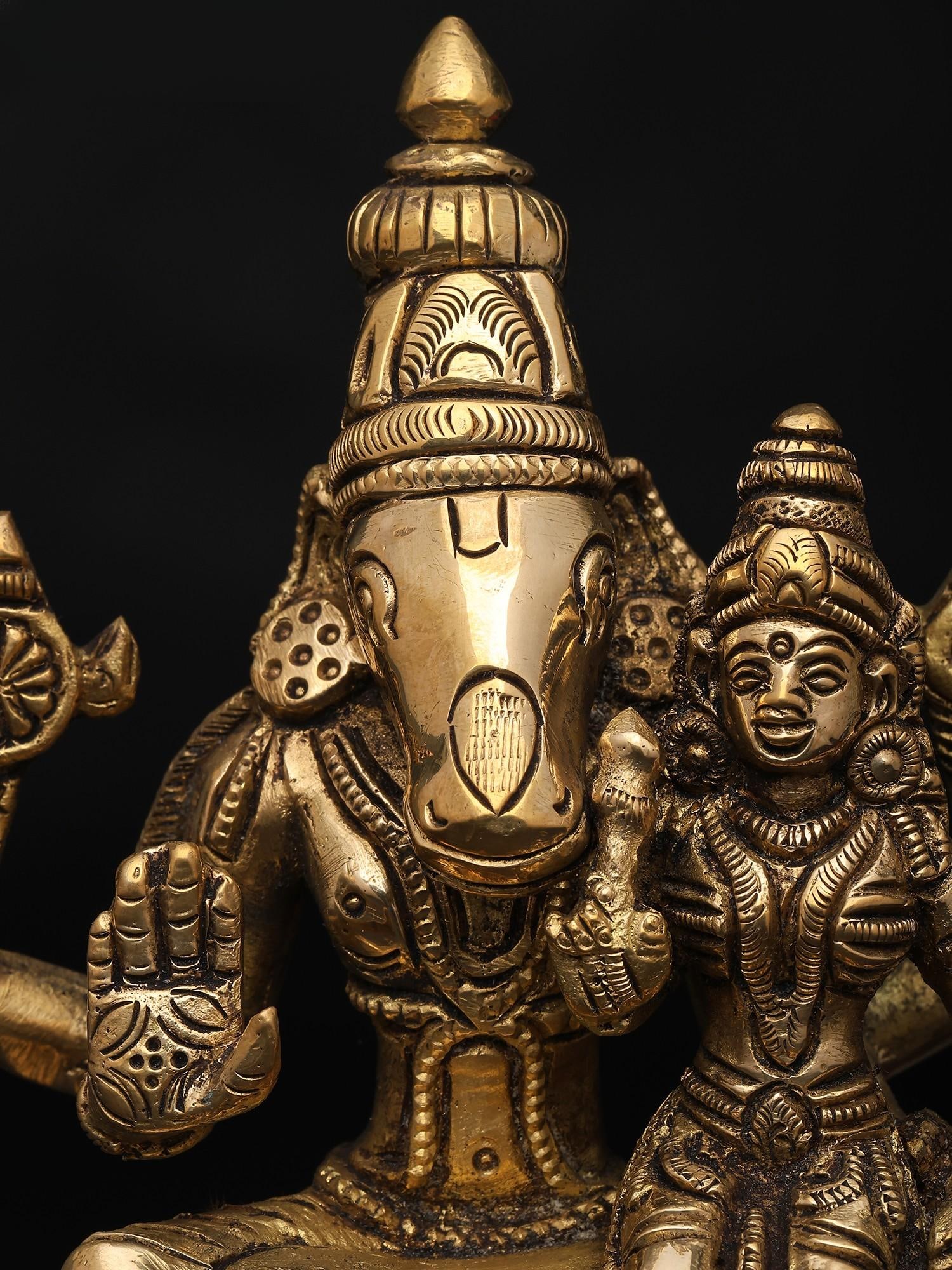 6" Small Varaha Avatar - Symbol of Protection and Restoration | Brass Sculpture - 2