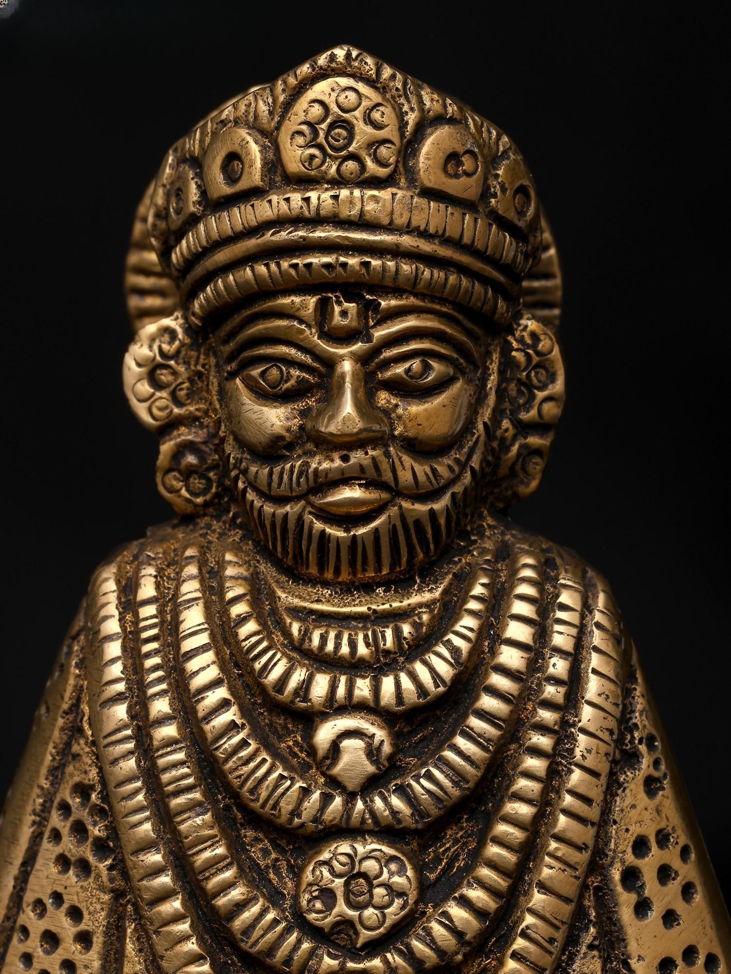 Small Lord Khatu Shyam Ji - Barbarika | Brass Statue | Made in India - 2