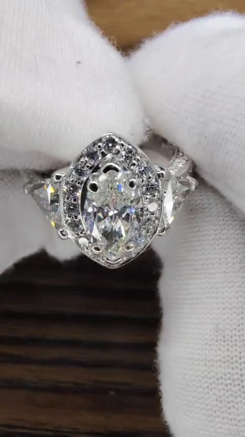 2.51ct Marquise Halo Natural Diamond Ring 14 Karat *v - 2