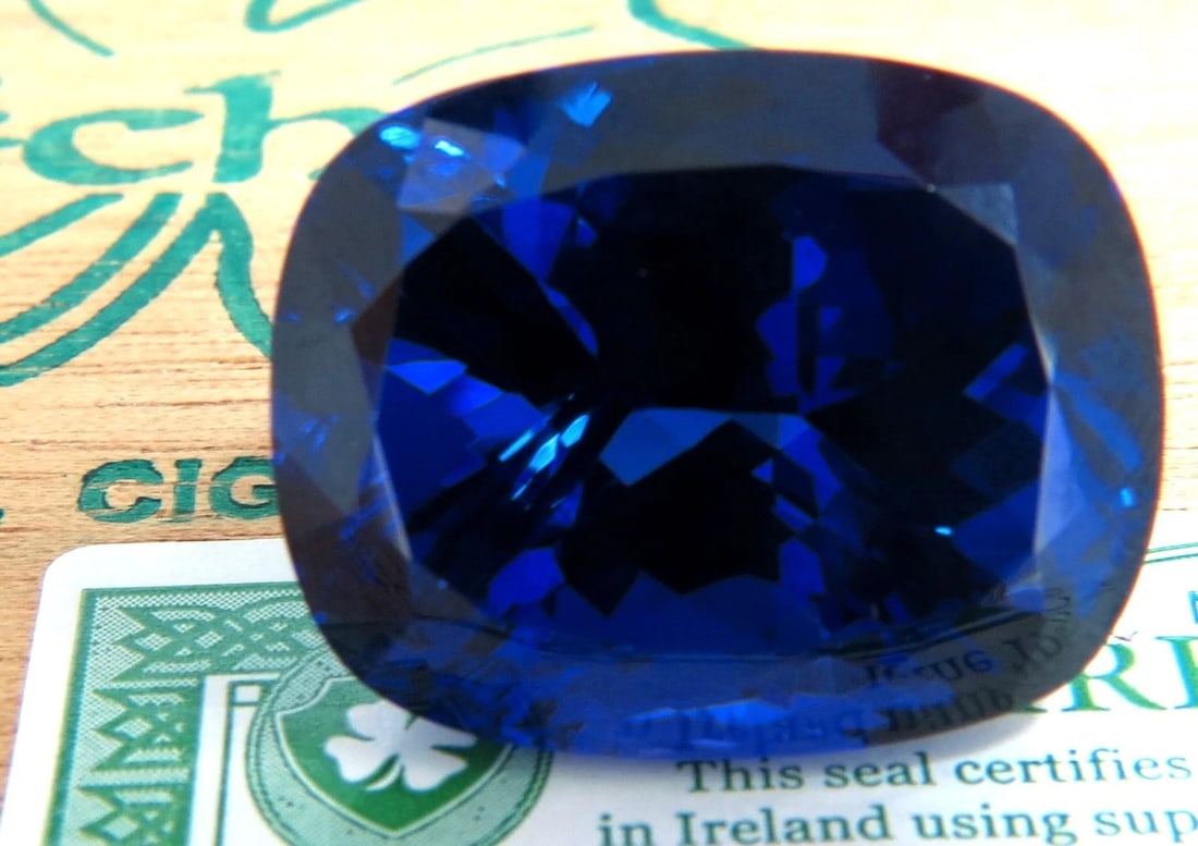 GIA Certified 58.21ct Natural Blue Cushion Cut Tanzanite Magnificent+: Magnificent Jewels Please be sure to visit all our listed items. Tanzanite Royale. GIA CERTIFIED 58.21ct. Natural Tanzanite Clean VVS Clarity Cushion Cut Full transparency Classic vivid blue to violet