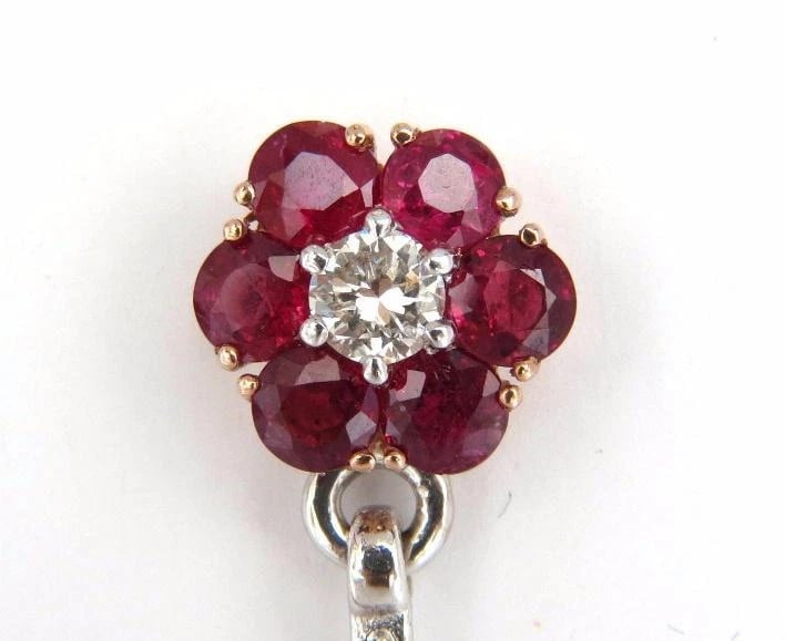 GIA Certified 35.27ct Natural Ruby Diamonds Dangle earrings 18kt Premier 12353** - 7