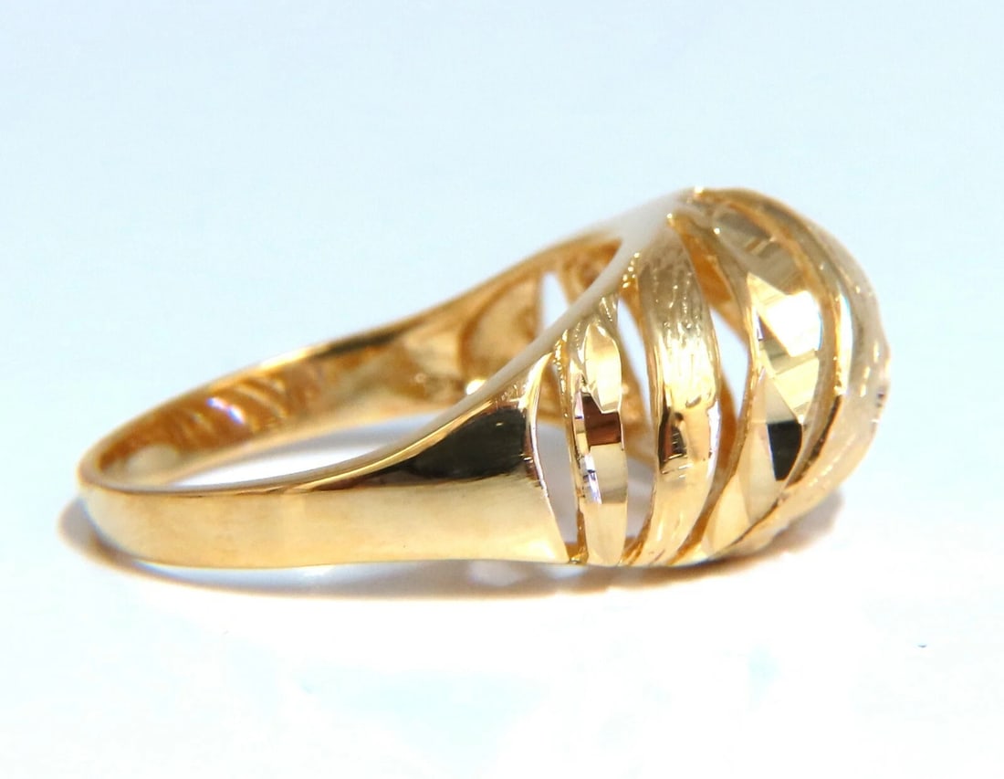 Dome Staggered 14kt Ring *v - 3