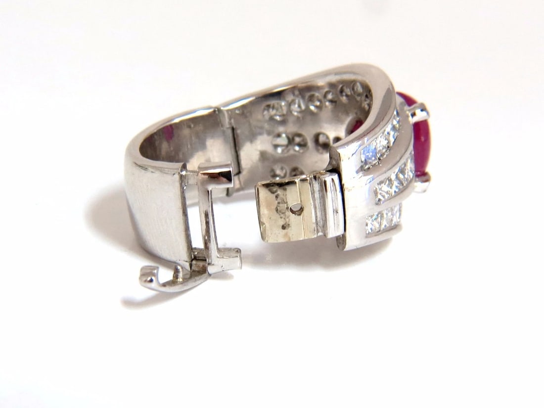 GIA 6.32ct Natural No Heat Star Ruby Diamond Ring Platinum Knuckle Buckle *v - 9
