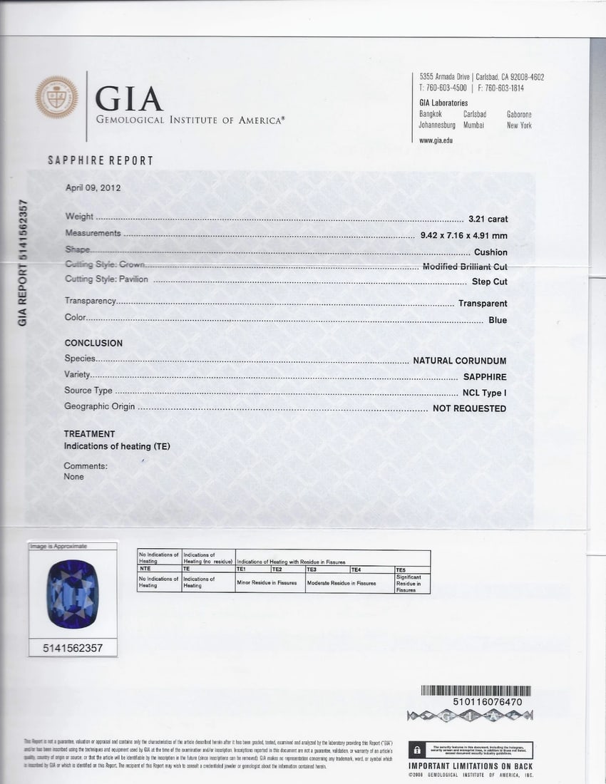 GIA 5.87CT NATURAL BRIGHT FINE GEM SAPPHIRE DIAMOND RING 14kt *v - 11