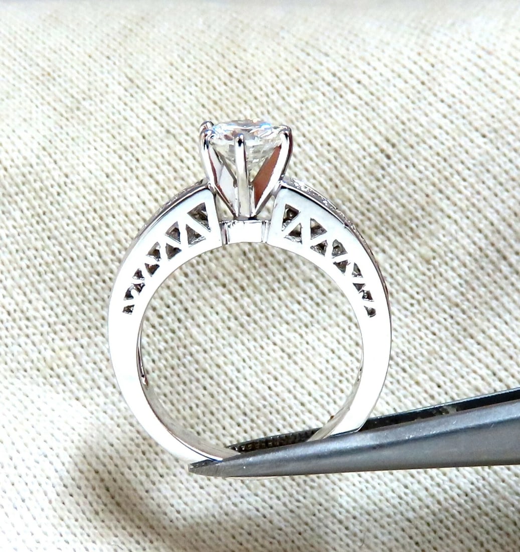 GIA certified natural 1.01ct Round Diamond Ring & Band 14kt *v - 5