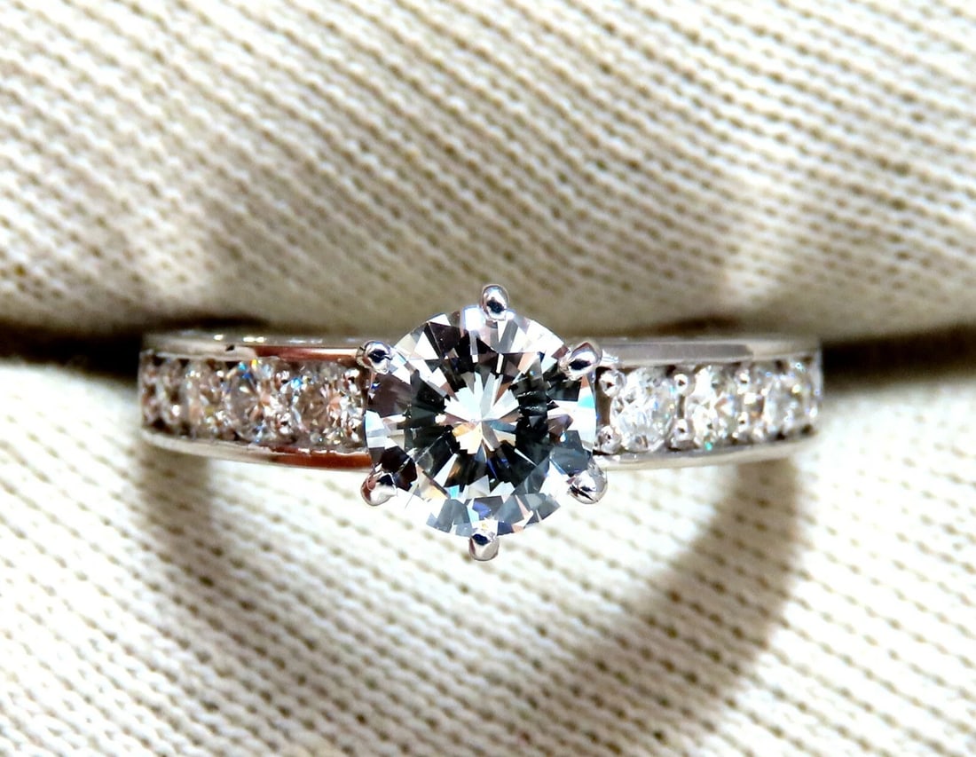 GIA certified natural 1.01ct Round Diamond Ring & Band 14kt *v - 7
