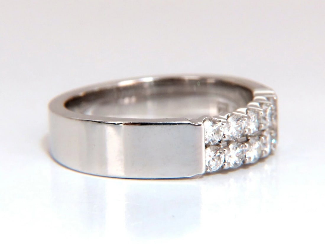 .60ct Natural Round Diamonds Double Row Common Prong Band 14 Karat *v - 3