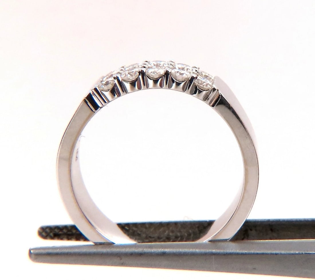 .60ct Natural Round Diamonds Double Row Common Prong Band 14 Karat *v - 4