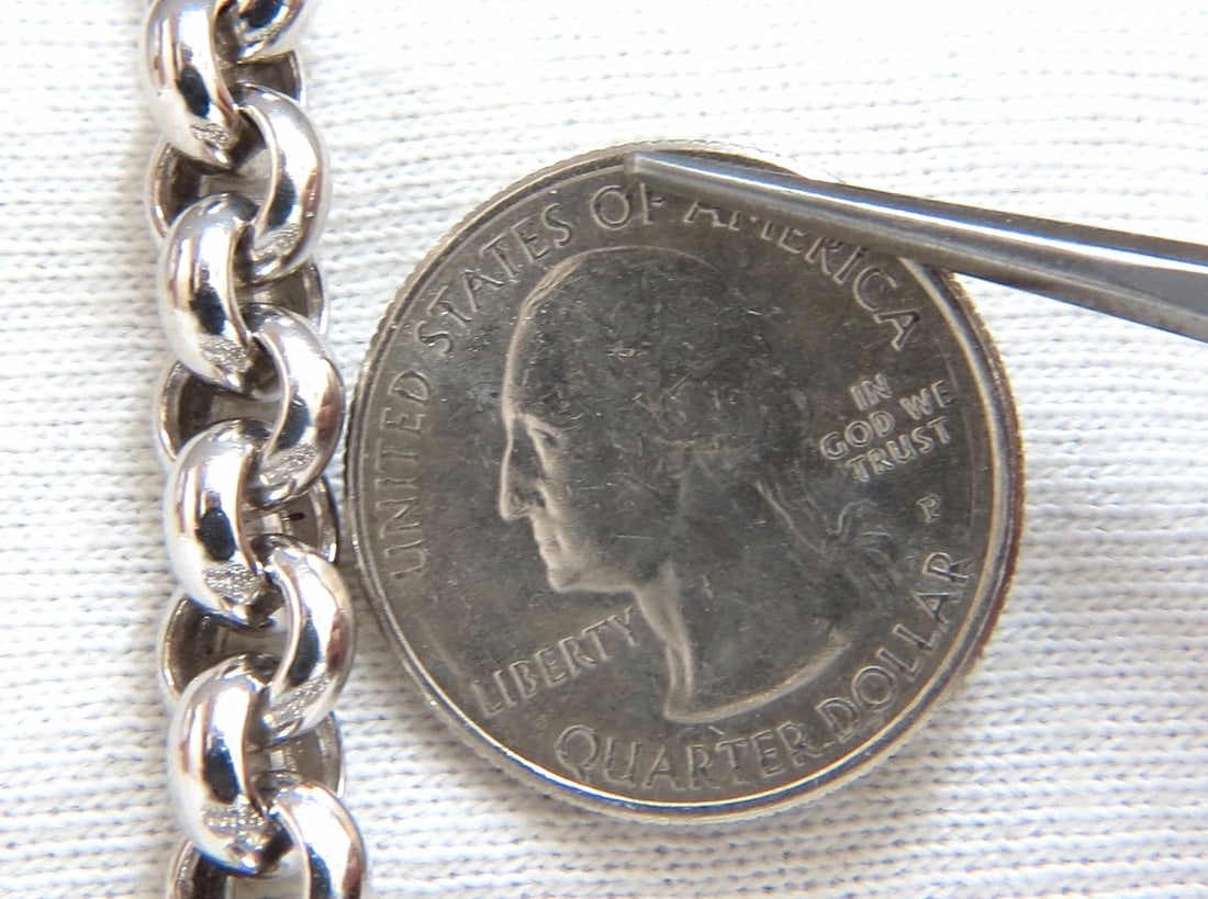 88 Gram 18kt 1.00ct diamonds Venetian Link Circles necklace** - 6
