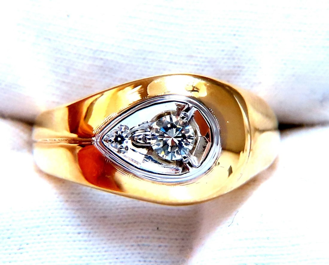 .20ct Natural Round Diamond Ring 14kt Unisex *v - 6