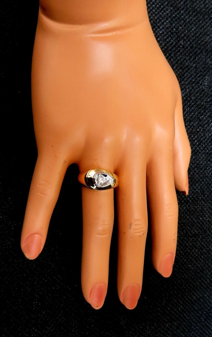 .20ct Natural Round Diamond Ring 14kt Unisex *v - 7