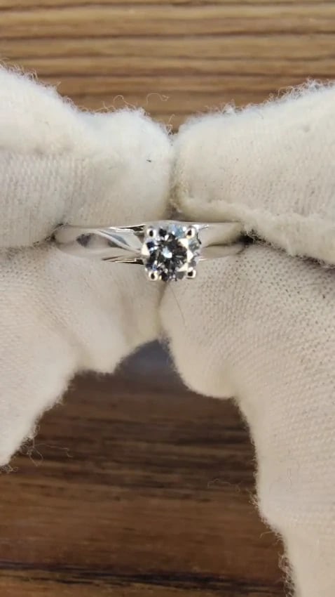 .35ct Natural Round Diamond Engagement Ring 14kt White Gold Traditional Prime *v - 2