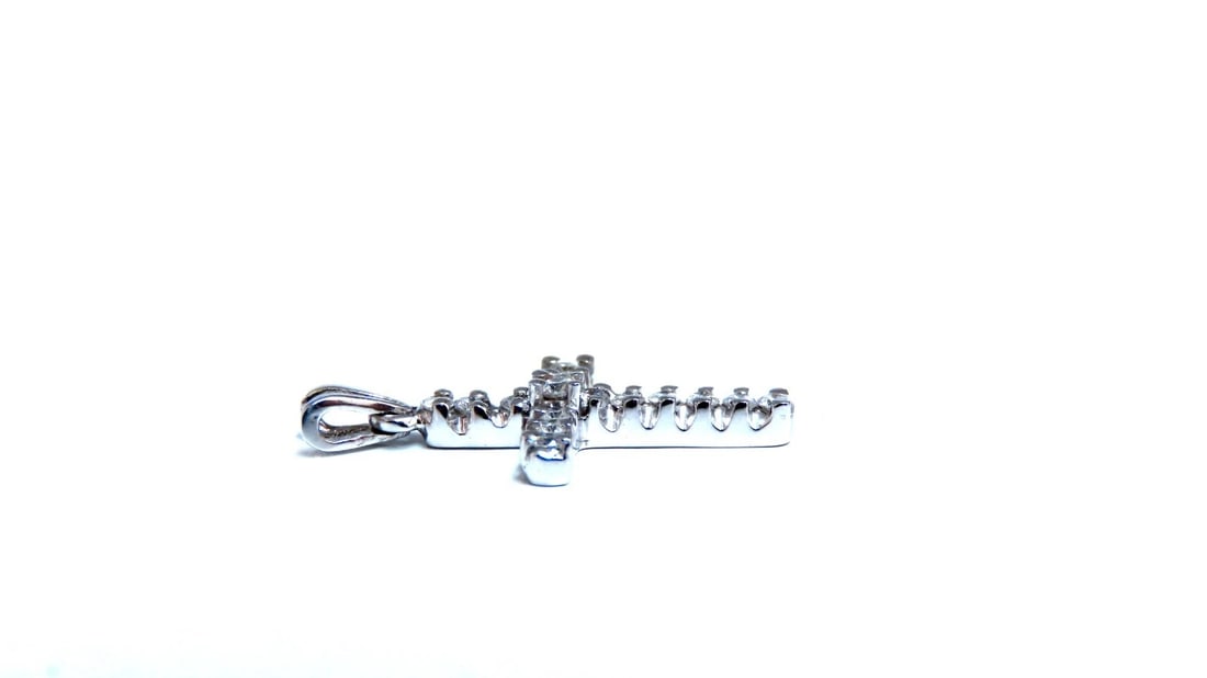 .36ct Natural Diamonds Petite Cross Pendant 14kt ** - 3
