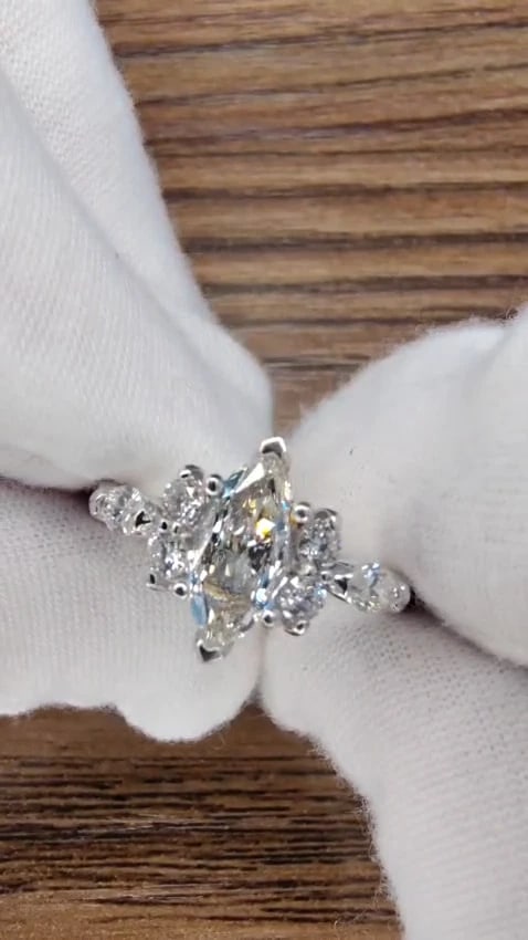 GIA Certified .72ct Natural Marquise Diamond 14kt *v - 2