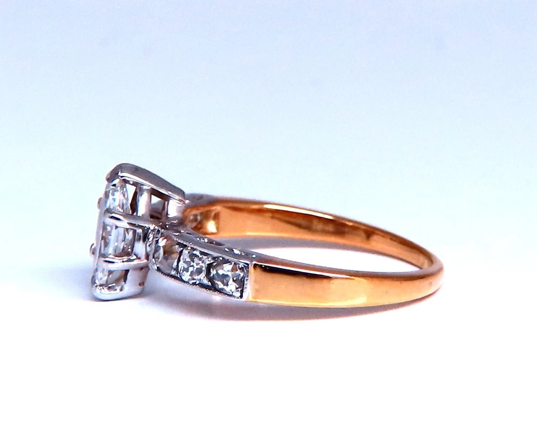 Vintage Natural Diamond Engagement ring 1ct 14kt Gold *v - 5