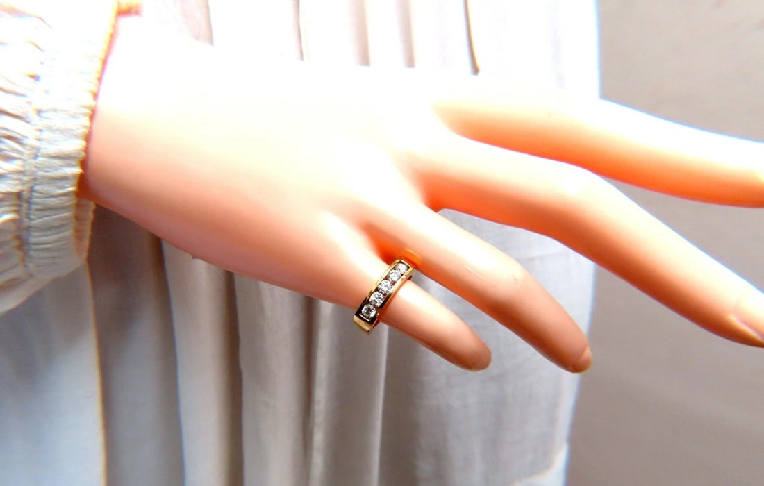 .70ct Natural Round Diamonds 5 Band Channel Ring 14kt *v - 7