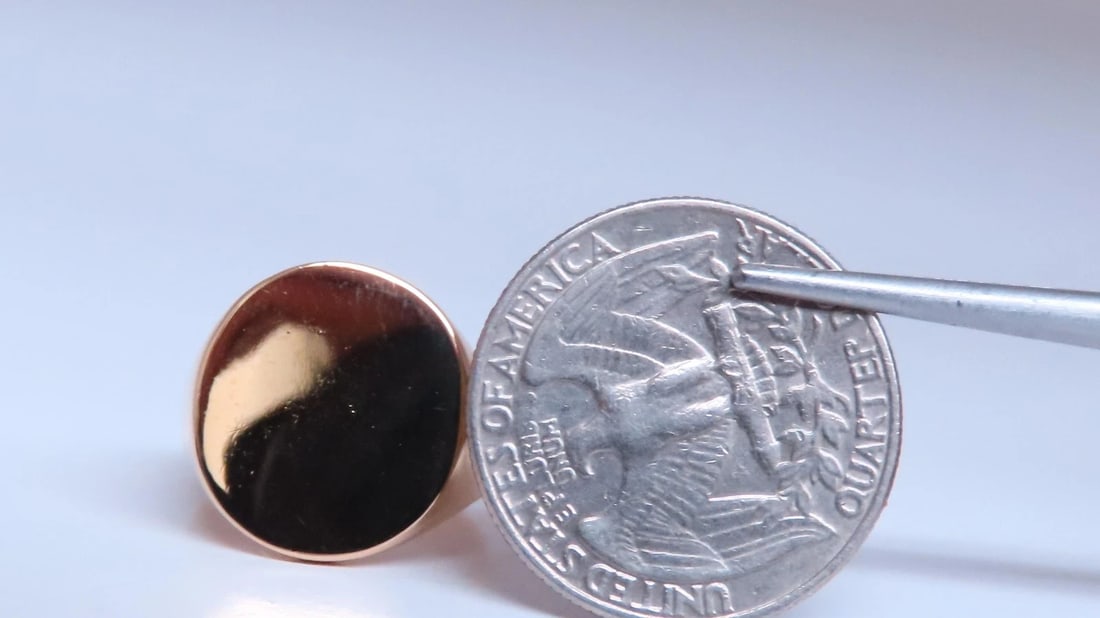 17mm Classic Solid Signet Mens Ring 14kt Gold 12545 *v - 5