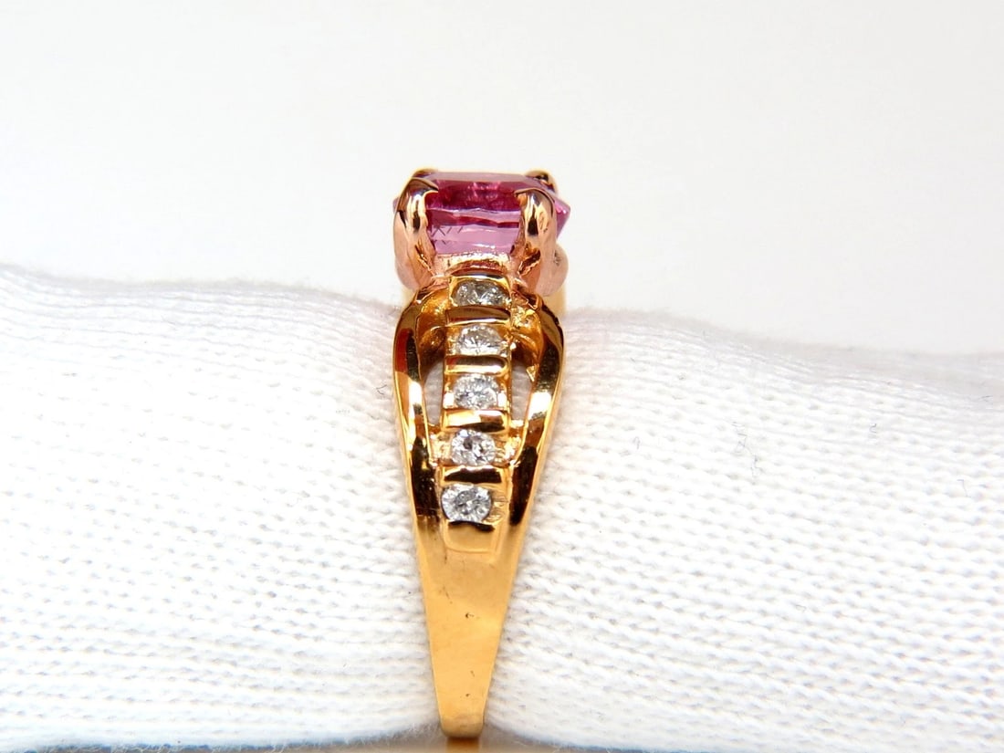 GIA Certified 2.27ct Natural No Heat Pink Sapphire Diamond Ring Unheated *v - 3