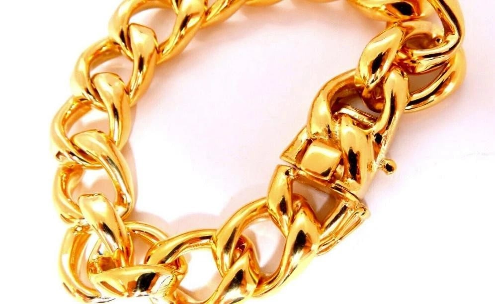 Modified Cuban Link Bracelet 14kt 63 Grams Ref 12344** - 5