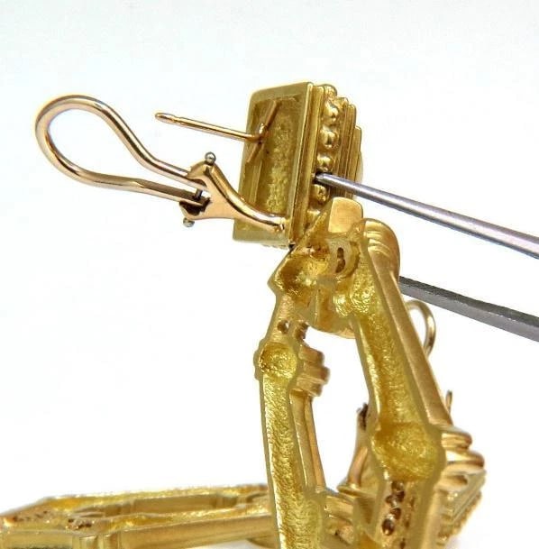 Esti Frederica Designer 18Kt Byzantine Diamonds Door Knocker Earrings 12330** - 4