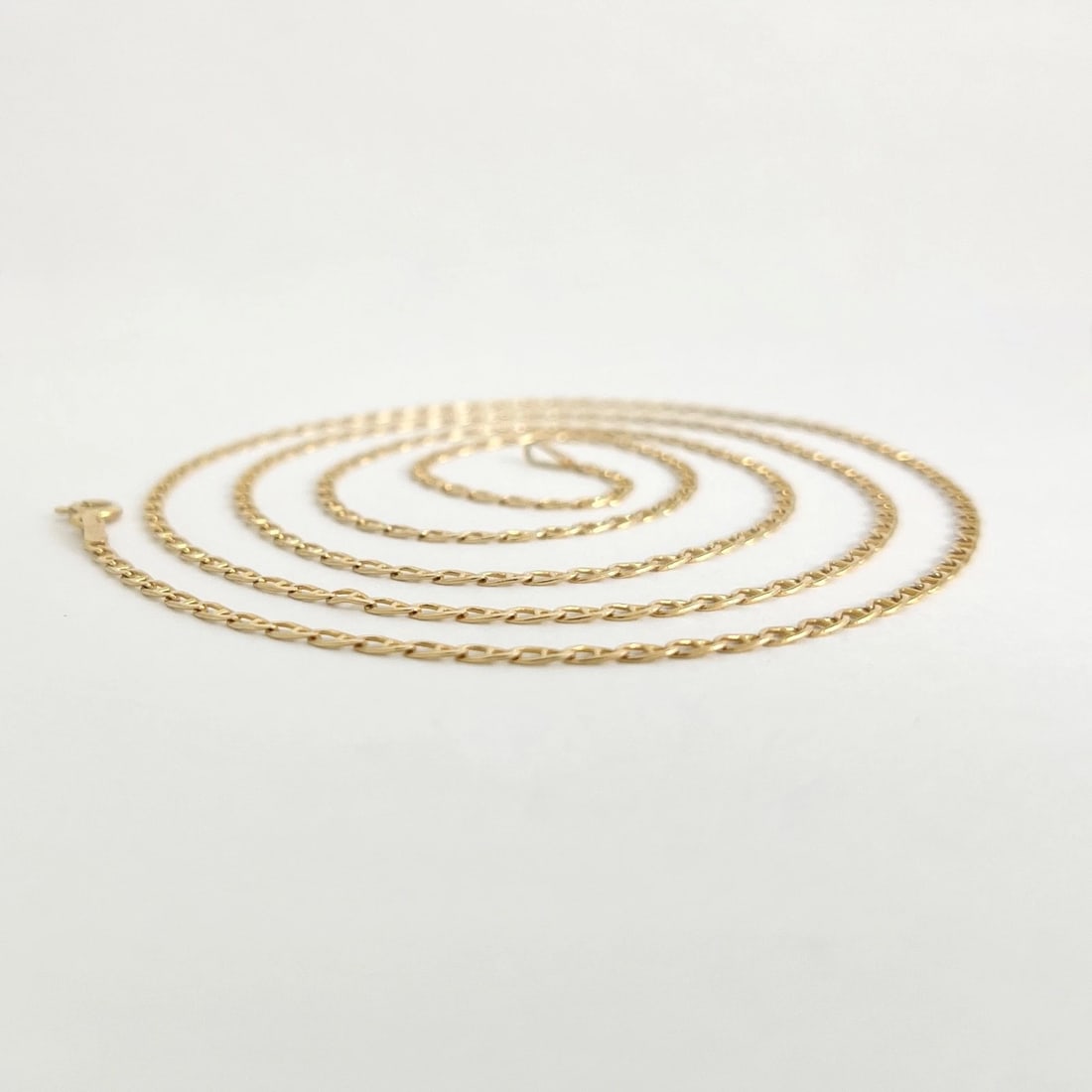 Italian Long Anchor Chain Necklace 14K Yellow Gold, 30 Inches, 2.2 mm, 5.52 Gram - 6